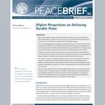 Afghan perspectives on achieving durable peace