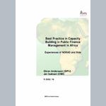 Best practice in capacity building in public finance management in Africa. Experiences of Norad and Sida