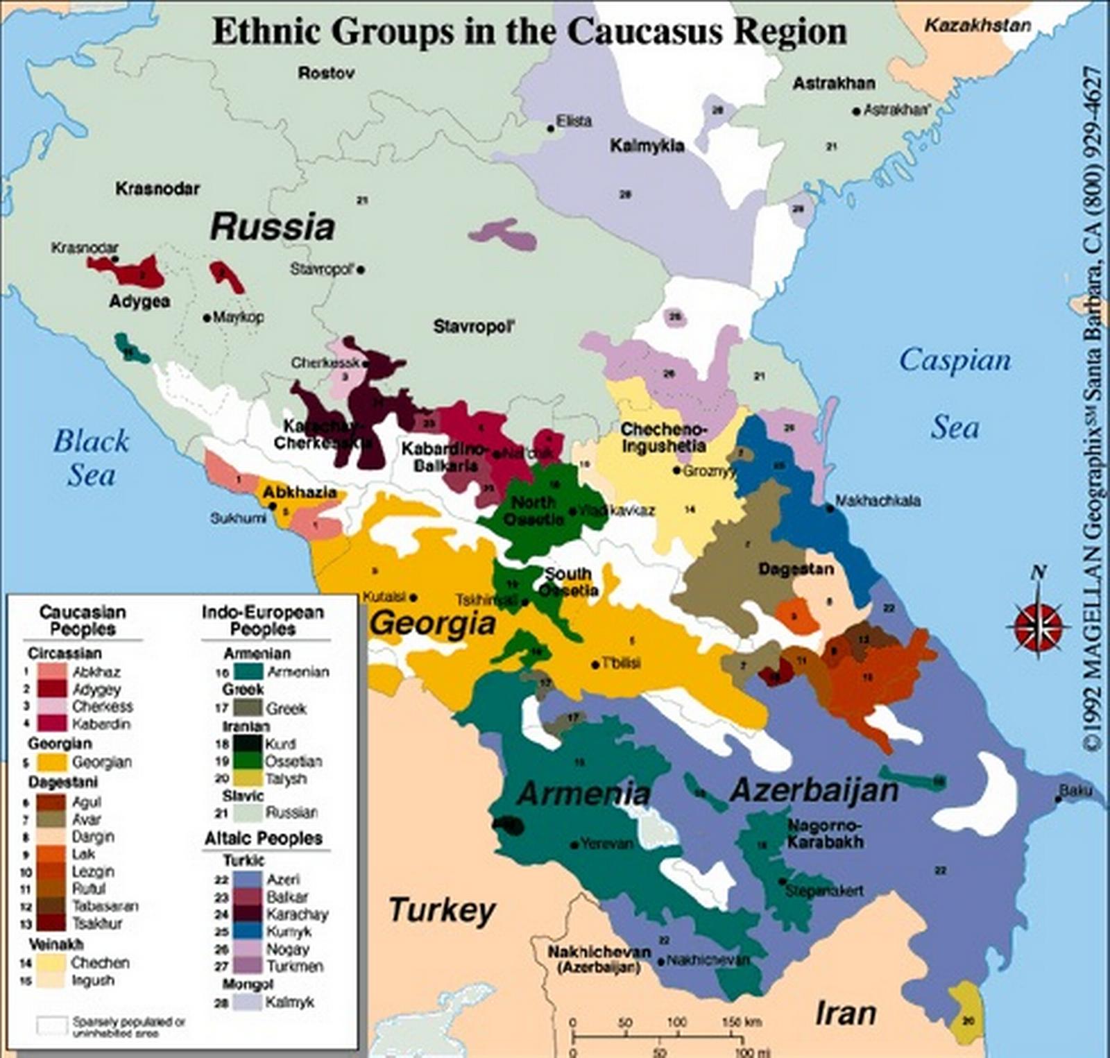 Changing Geopolitics Of The South Caucasus After The Second Karabakh 17384 Map 2 Ethno Linguistic Groups In The Caucasus