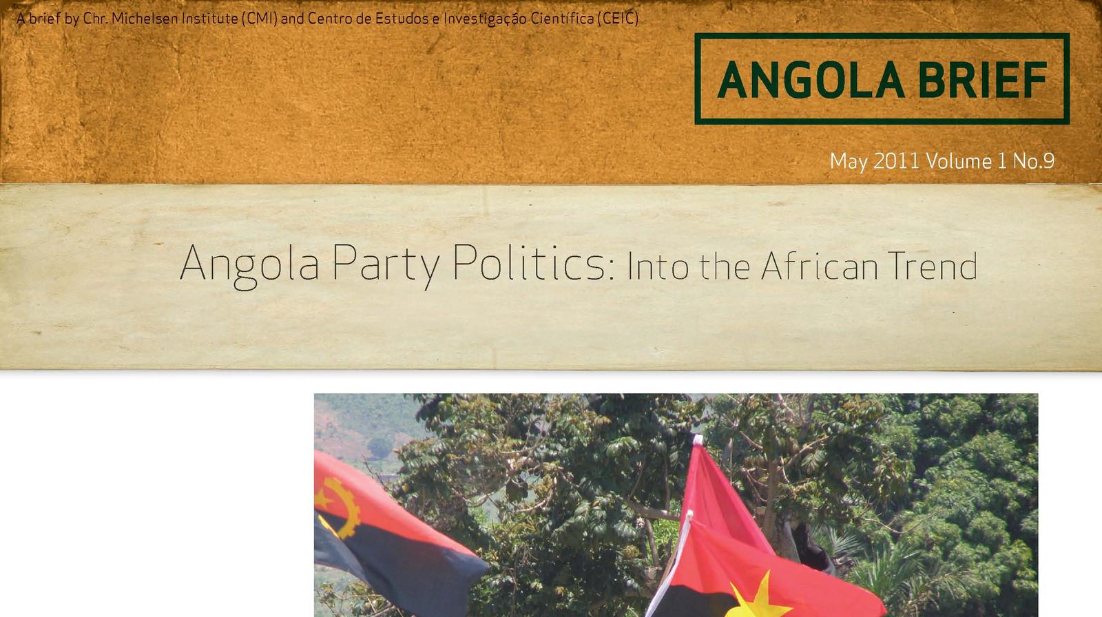 Angola party politics: Into the African trend