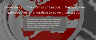 Understanding the inferno on Lesbos: – We need new perspectives on migration to solve this situation